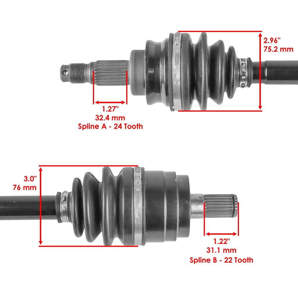 Front Left CV Joint Axle Replacement for Honda Rancher 400 TRX400FA (2004–2007)