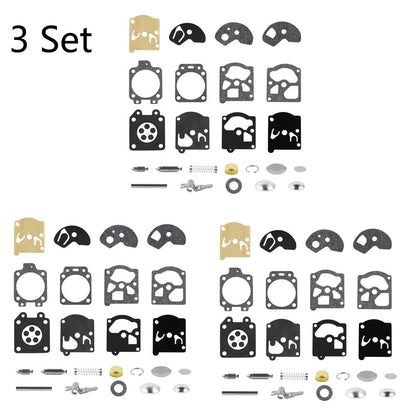 3 Set Carburetor Rebuild Kit Diaphragm Carb Kit K10-WAT For Walbro WA WT Series