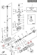 Gearcase Lower Unit Repair Seal Kit for Yamaha Marine 25/30 HP (2-Stroke)