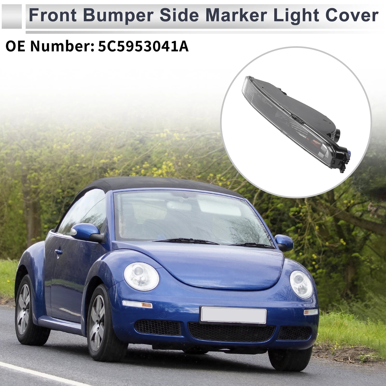 1 Pc Side Marker Light Cover for VW Beetle (2012–2019) No. 5C5953041A