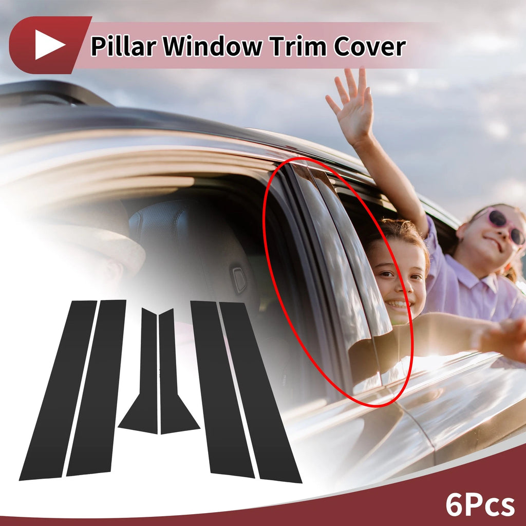 Door Pillar Window Trim Black for Hyundai Accent Hatchback (2011–2017)