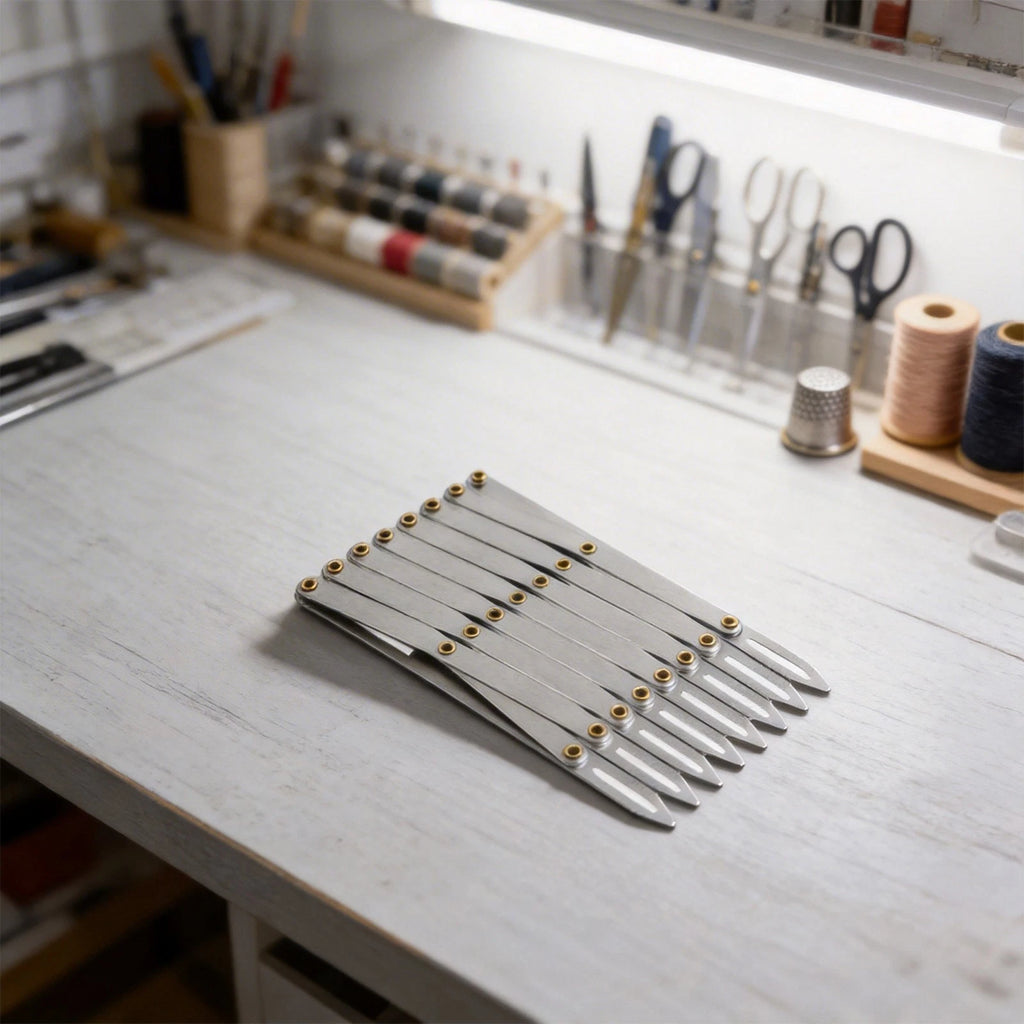 Adjustable Aluminum Sewing Gauge for Accurate Button Spacing (2010–2023)