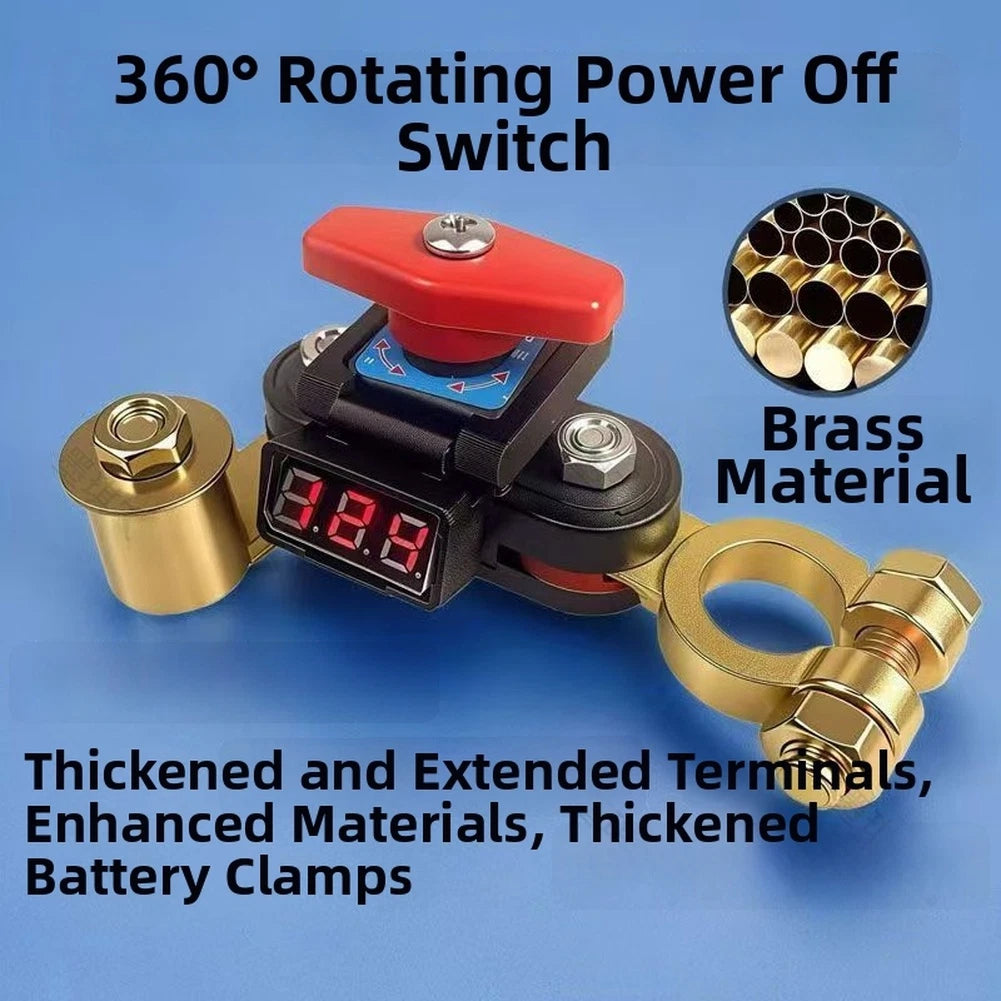 Rotary Battery Disconnect Switch for Universal Use (360 Degree Movement)