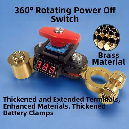 Rotary Battery Disconnect Switch for Universal Use (360 Degree Movement)