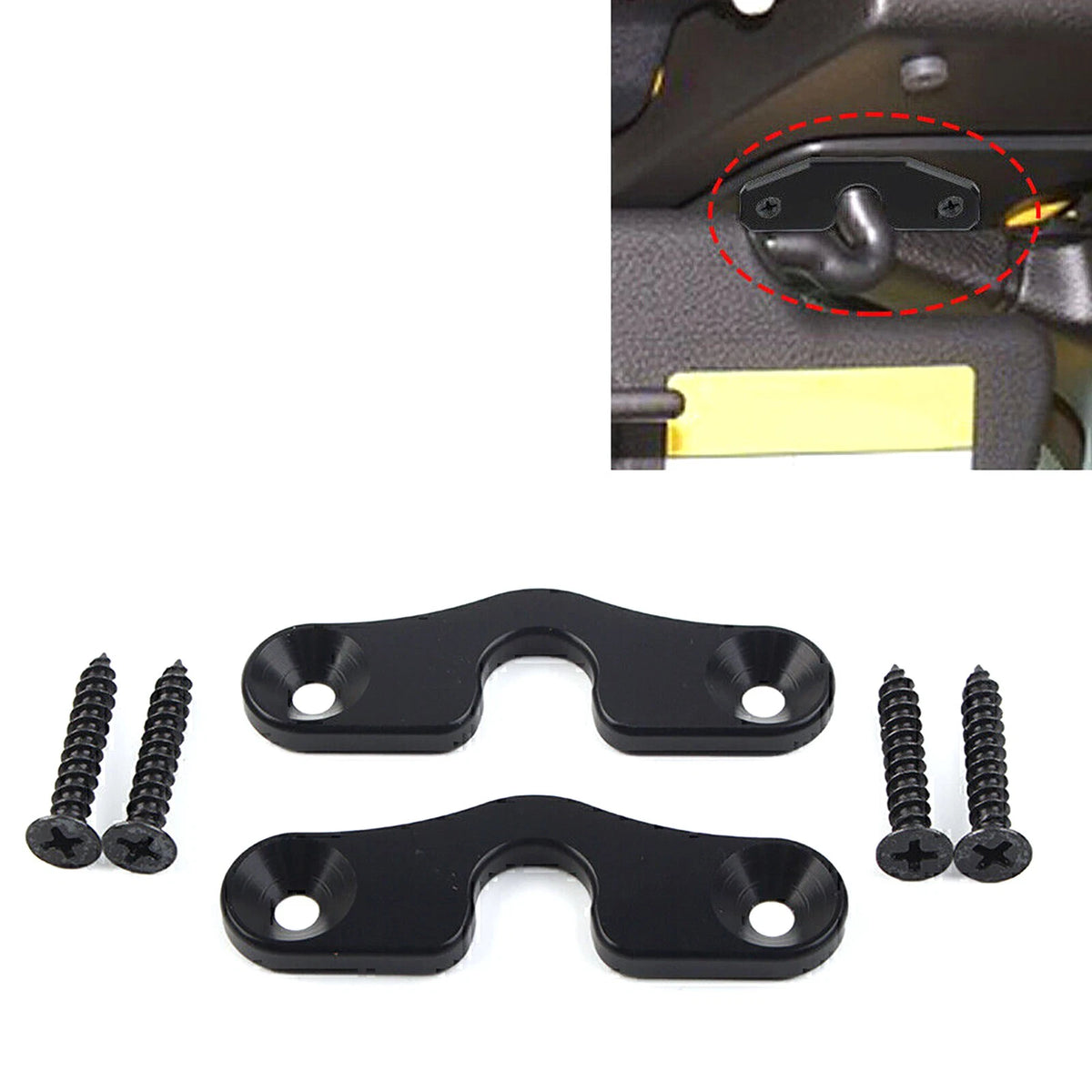 2Pcs Sun Visor Clips for Jeep Wrangler JK JL JT (2018–Present)