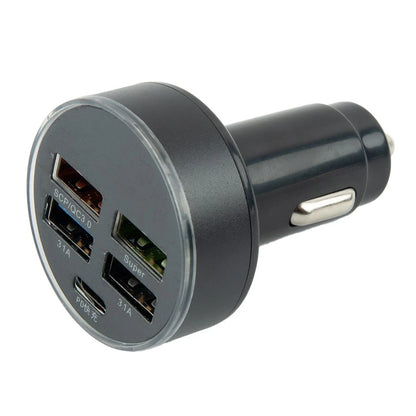 150W Car Charger with 5 Ports and Type C Socket for Universal Use