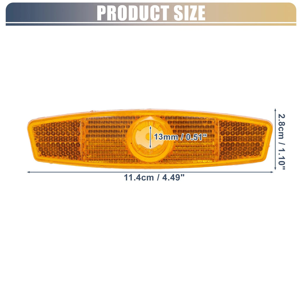 4pcs Bike Reflectors Bicycle Warning Reflector ABS Yellow for Universal Use