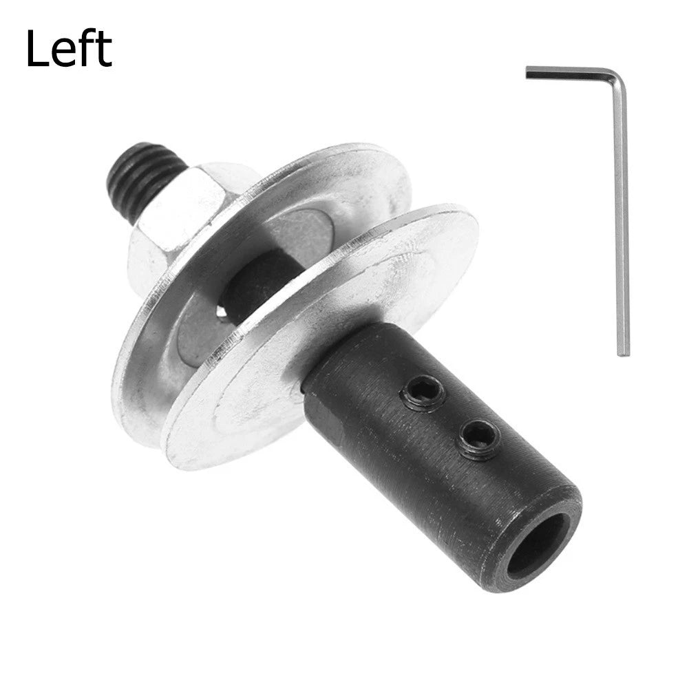 Set of 1 Spindle Adapter Motor for Grinding Polishing Bench Black Silver