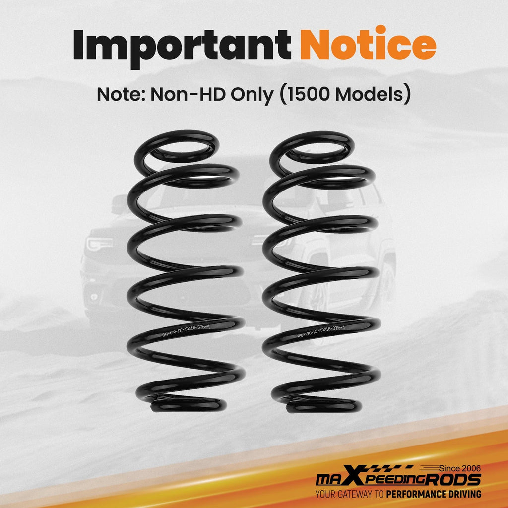 2" Drop Rear Lowering Springs for Chevy Avalanche Suburban (2007–2014)