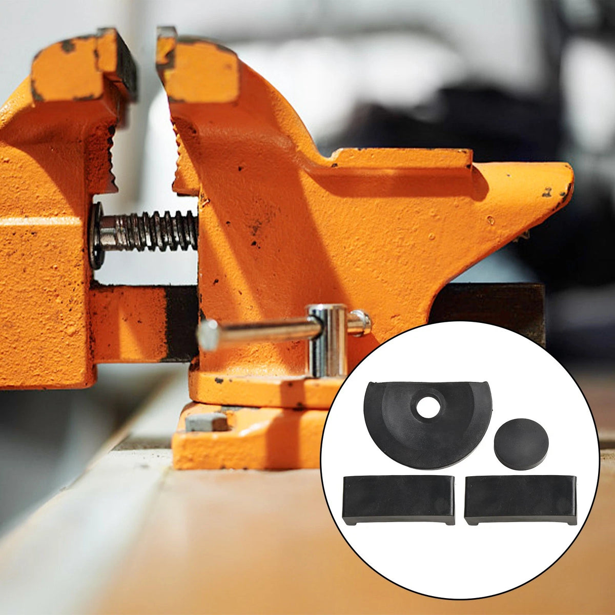 Set of 4 Anti-Slip Rubber Pads for Table Vice