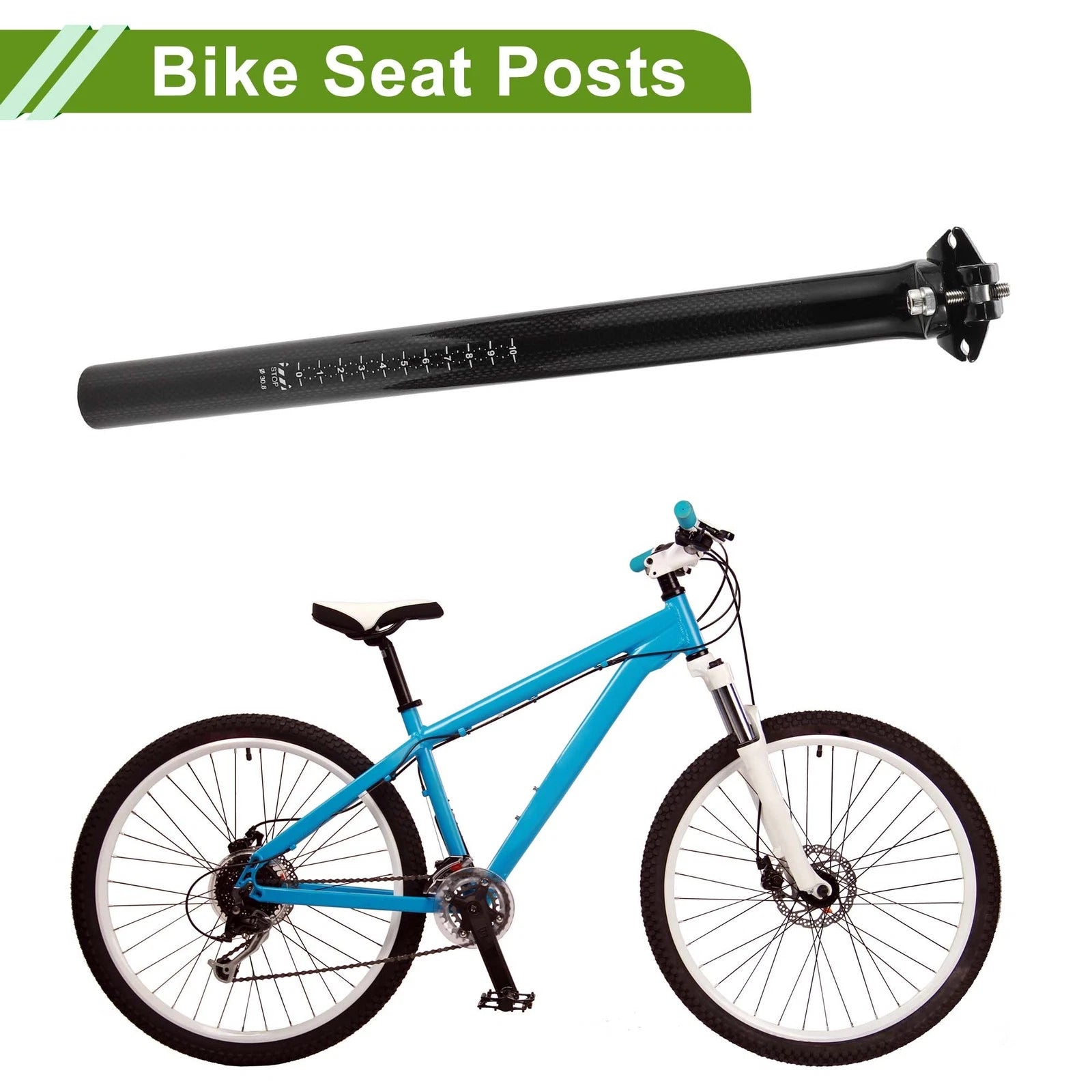 Bike Suspension Seatpost 30.8mm Replacement Saddle Post for Universal Fit (2005–2015)