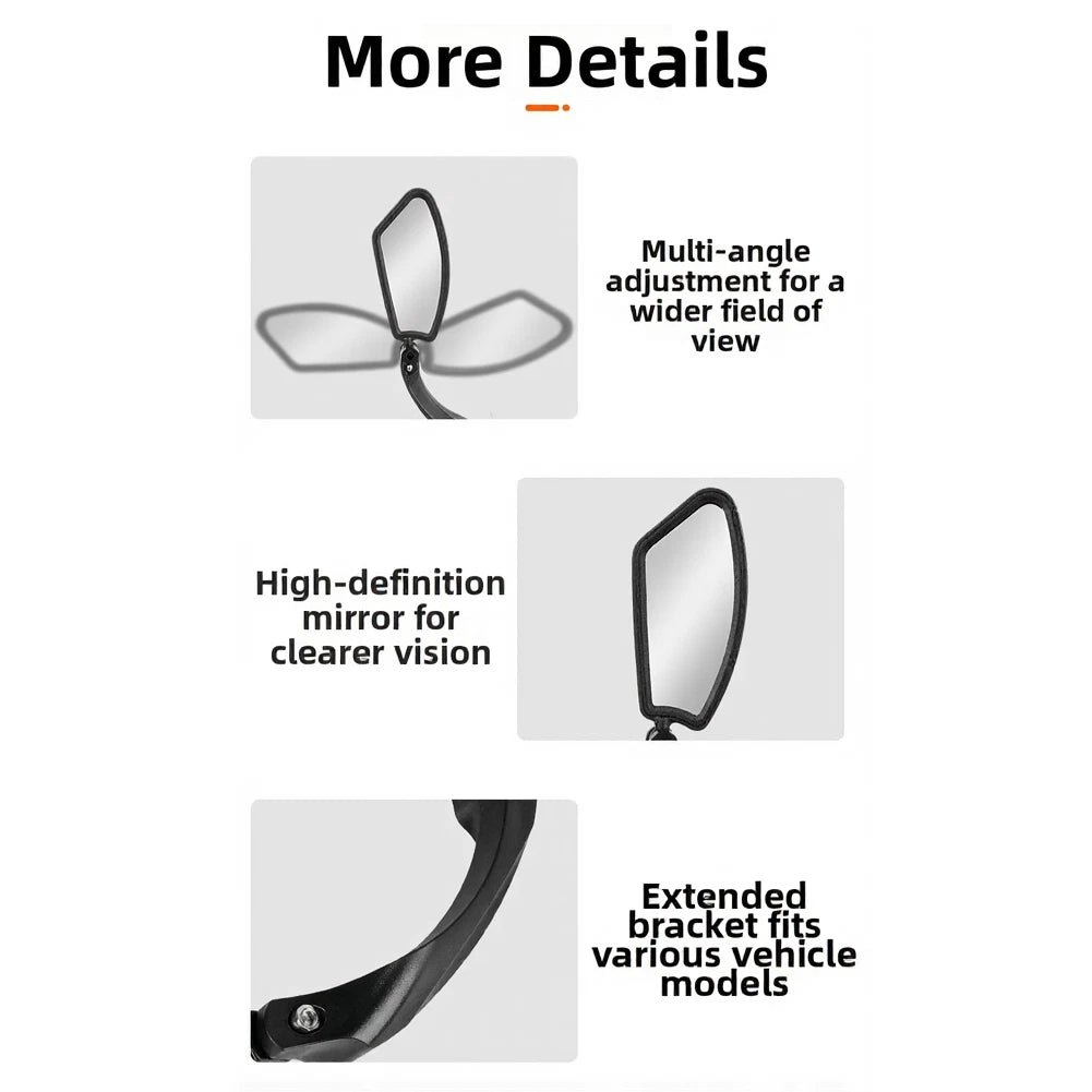 Rearview Mirror for Bike (2010–2023) - Anti Shock Design, ABS Body