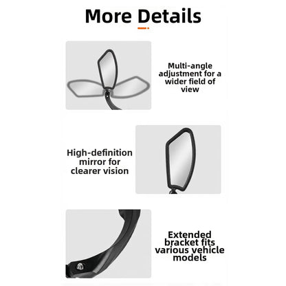 Rearview Mirror for Bike (2010–2023) - Anti Shock Design, ABS Body