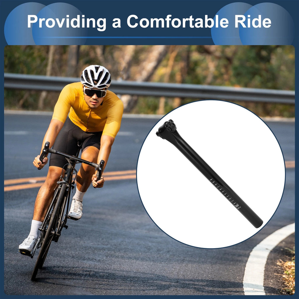 Seat Post Posts 31.6x400mm Lightweight Replacement for Bike Carbon Fiber