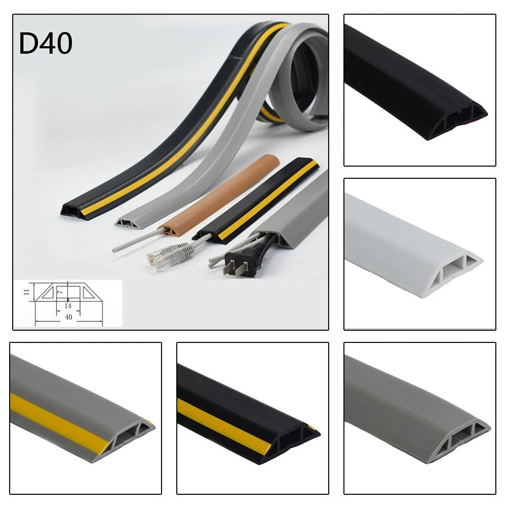 Floor Cable Protection Cover for Homes Offices Gyms (1 Meter)