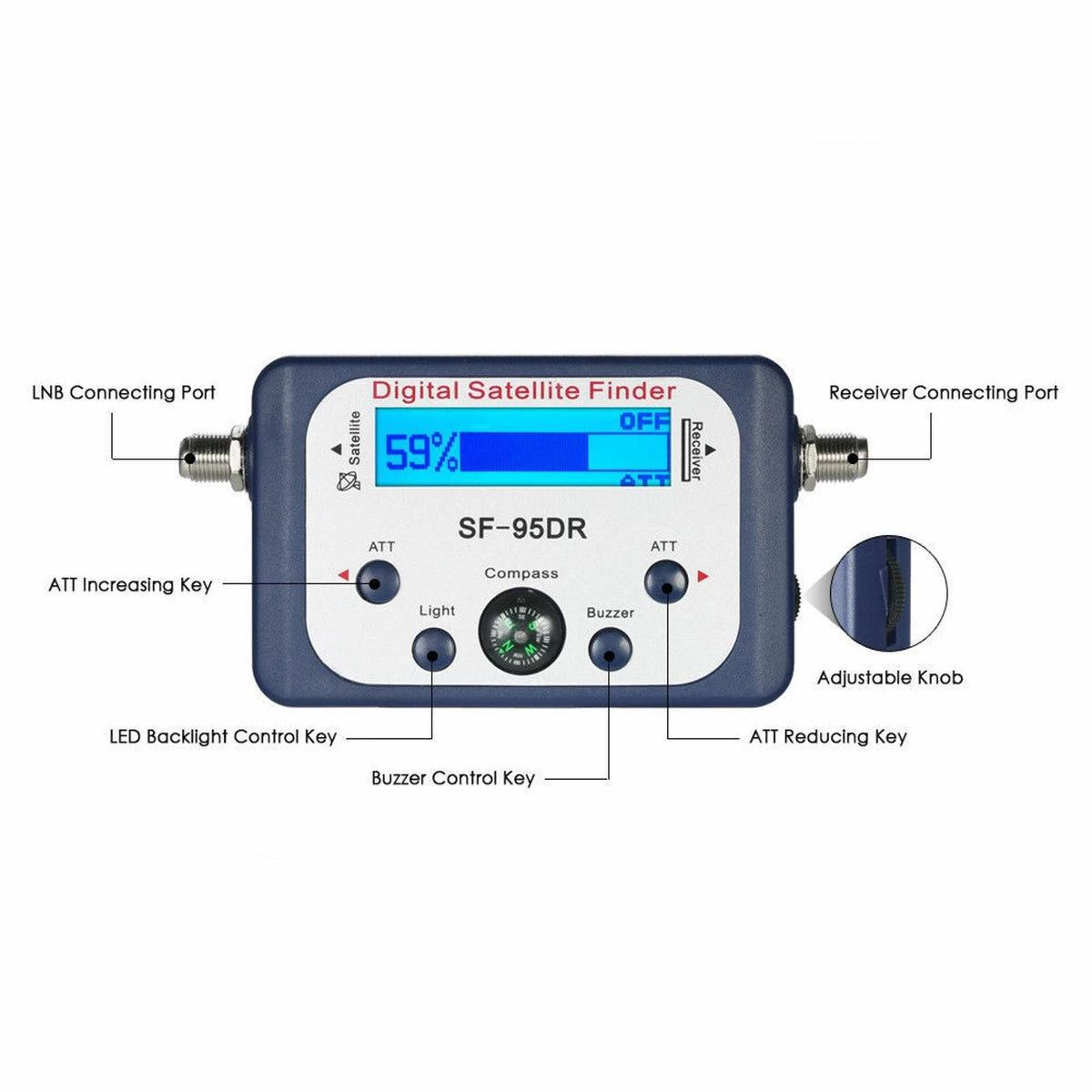 LCD Digital Satellite Finder Meter for Directv (Compatible with )