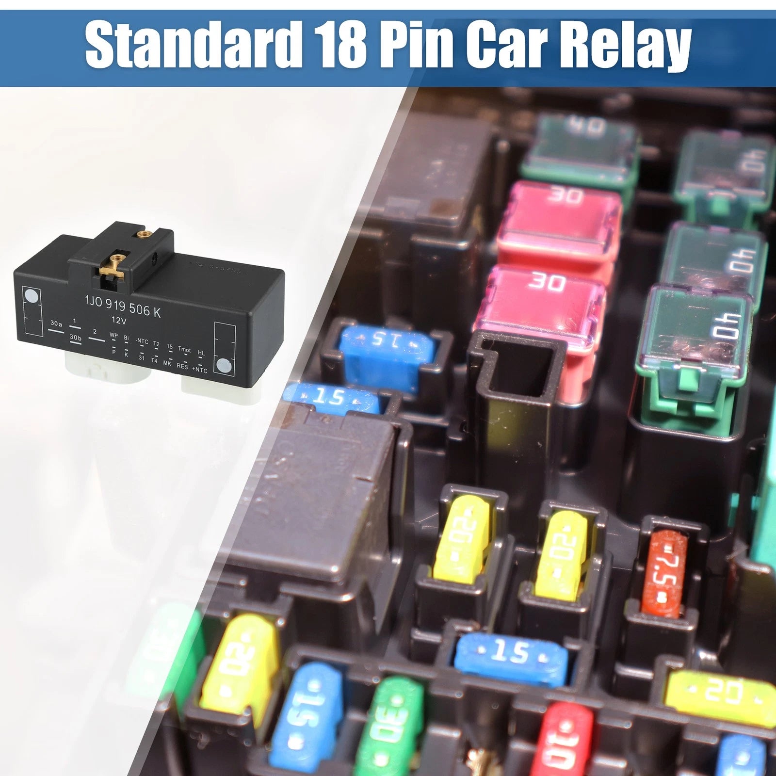 Starter Relay 12V 40A 18 Pin Replacement for Audi TT (2000–2006)