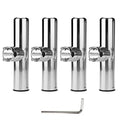 Set of 4 Stainless Steel Clamp On Fishing Rod Holders for Boat (7/8"-1")