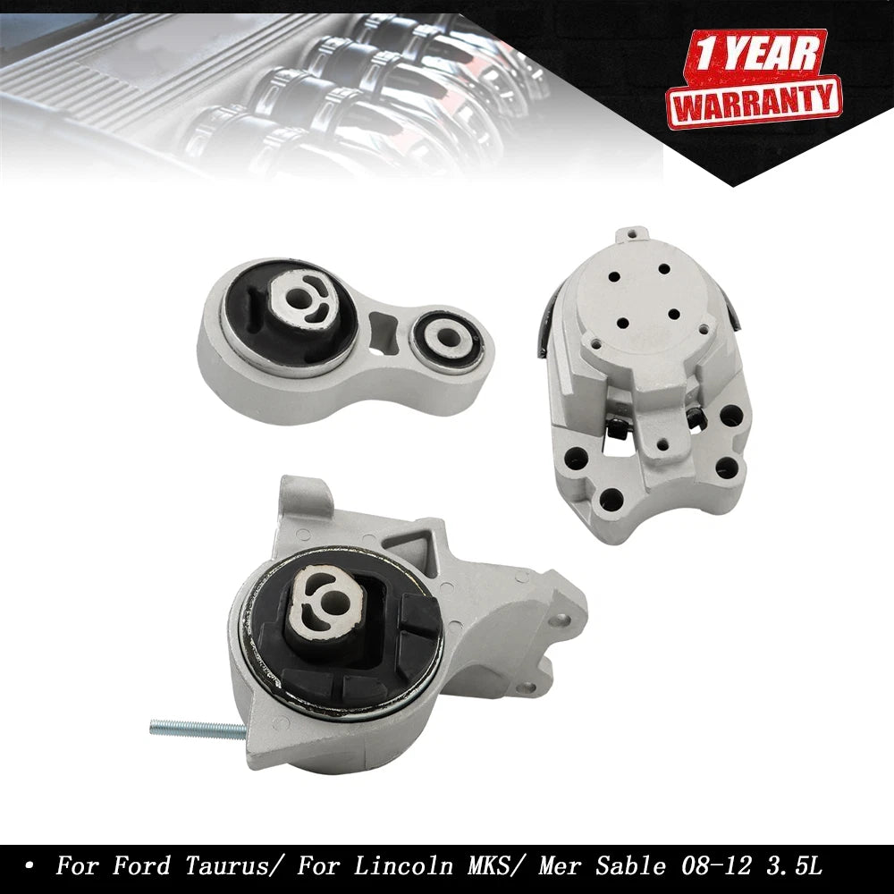 3pcs Engine Mount Kit for Ford Taurus/Lincoln MKS/Mercury Sable (2008–2012)