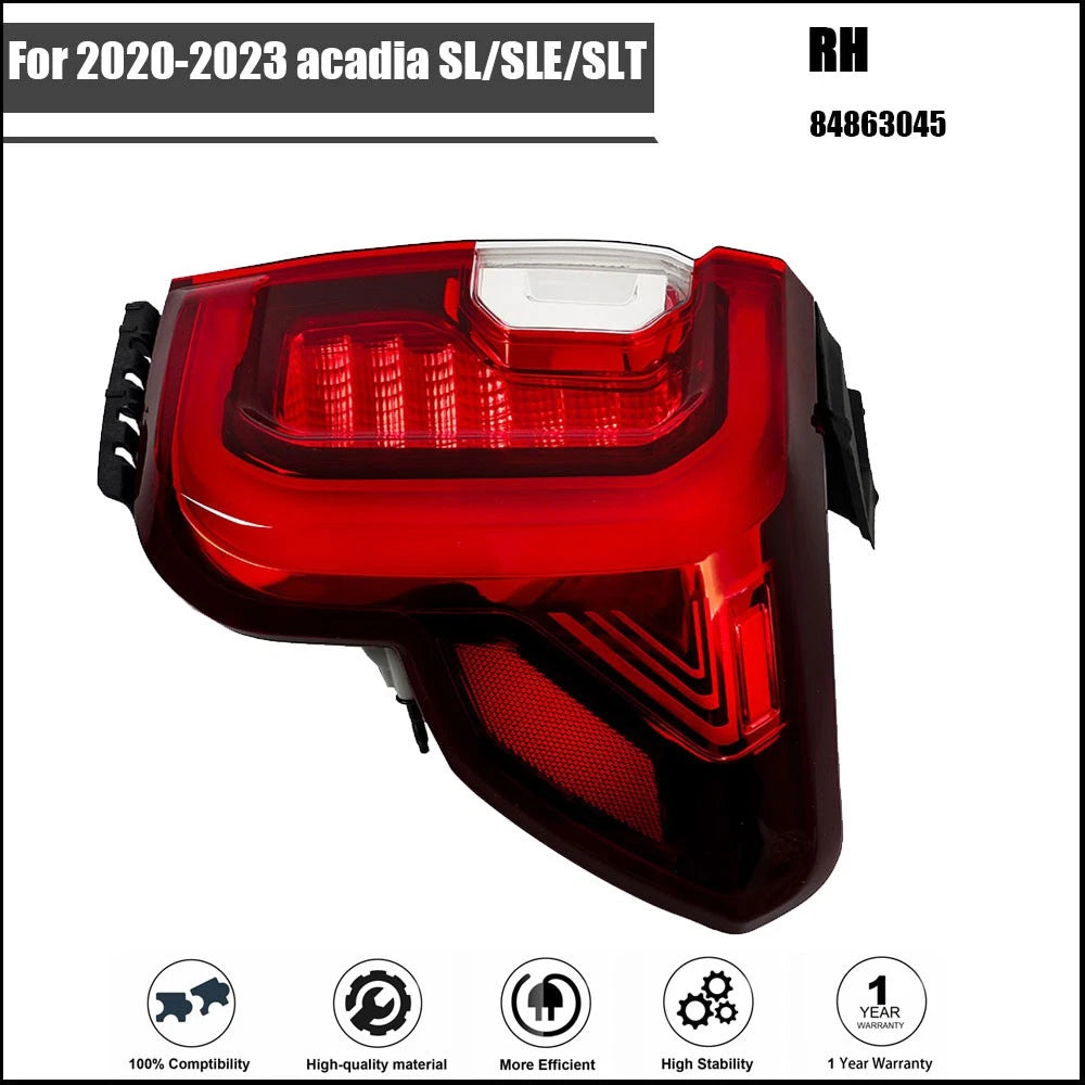 Tail Light Assembly with Chrome Trim for GMC Acadia (2020–2023)