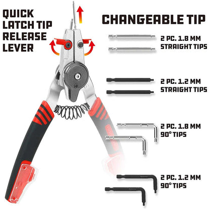 Powerbuilt Combination Switch Snap Ring Pliers 941336