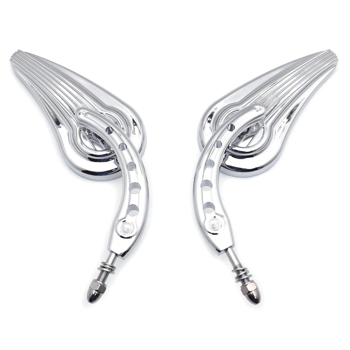 Chrome Raindrop Side Mirrors for Harley Touring Street Glide Road Glide (2014–2023)