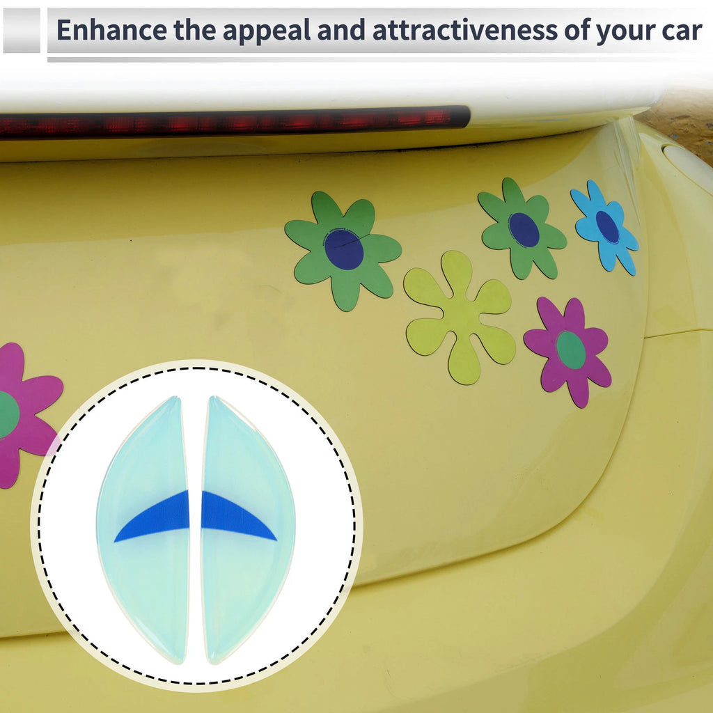 Reflective Bumper Decal for Universal Fit (Blue Arc Blue Eyes Pattern)
