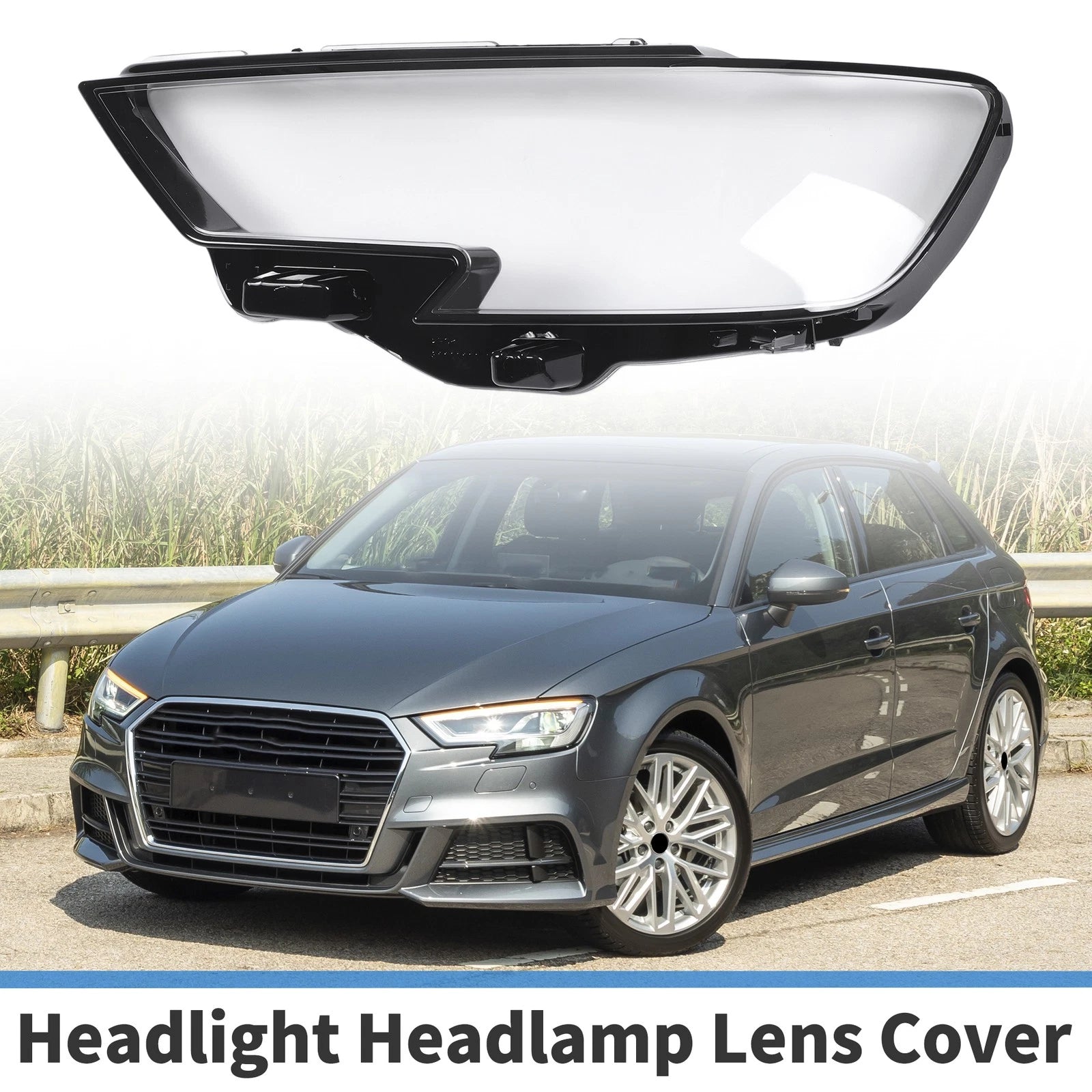 Headlight Lens Cover Front Left for Audi A3 (2016–2020)