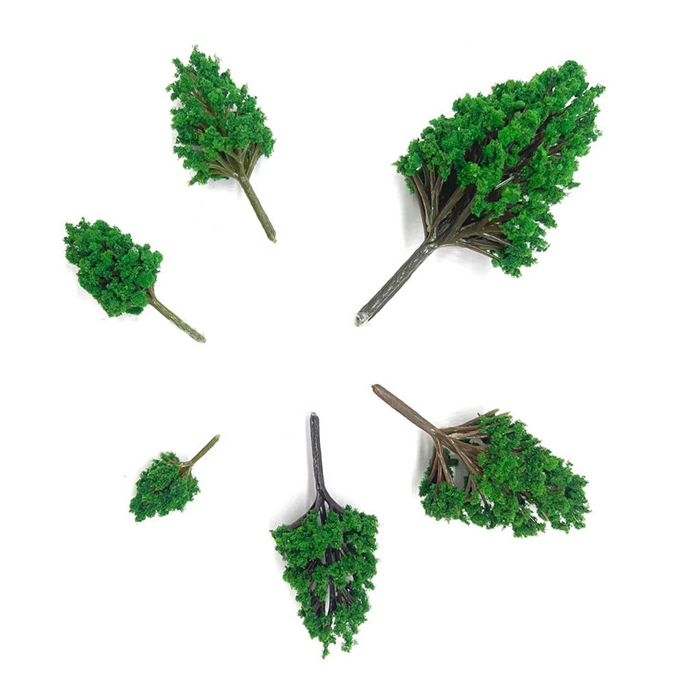 30Pcs Mixed Size Model Trees for Train Railroad Scenery Ornament