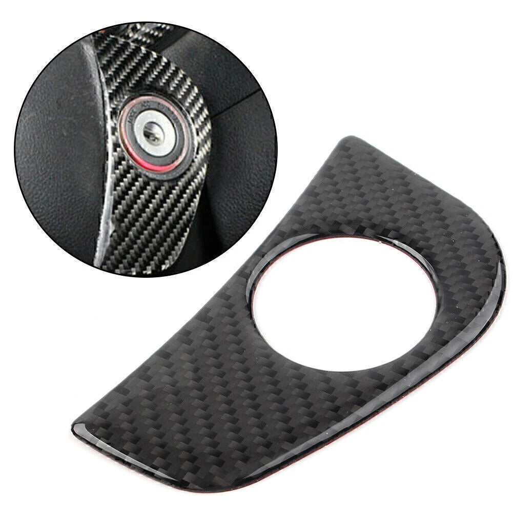 Carbon Fiber Ignition Switch Start Button Frame Trim For Subaru Forester 2013-18