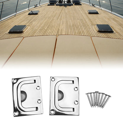 2X Stainless Steel Recessed Pull Handles for Boats