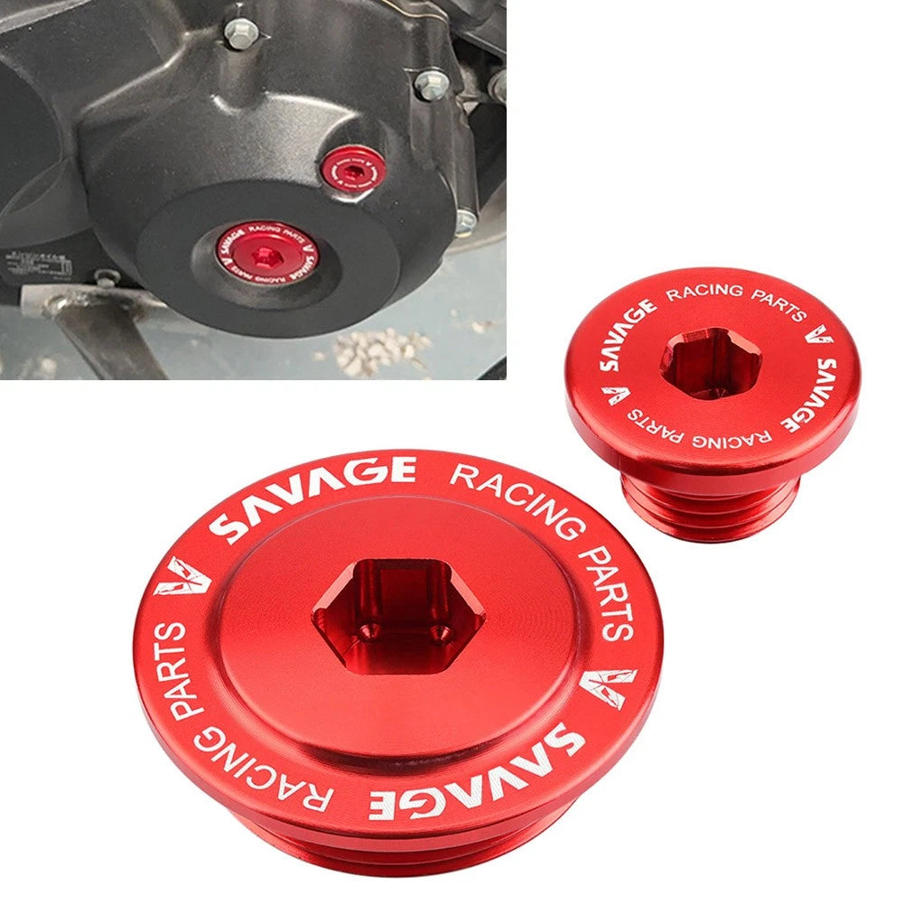 2X Red Crankcase Cover Screw Plug for Honda XR250L (1991–1996)