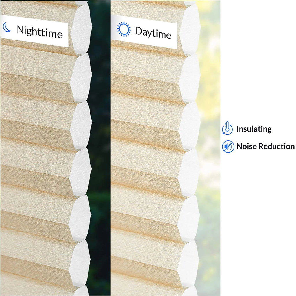 Cordless Cellular Shades for Window 56" W x 48" H