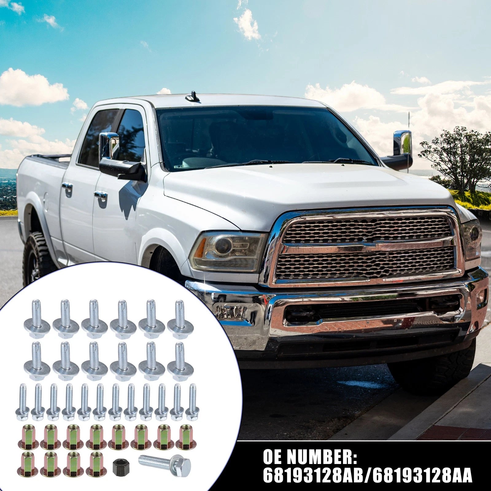 Car Pedal Mount Screw Set Replacement for Dodge Ram 1500 2500 (2019–2024)