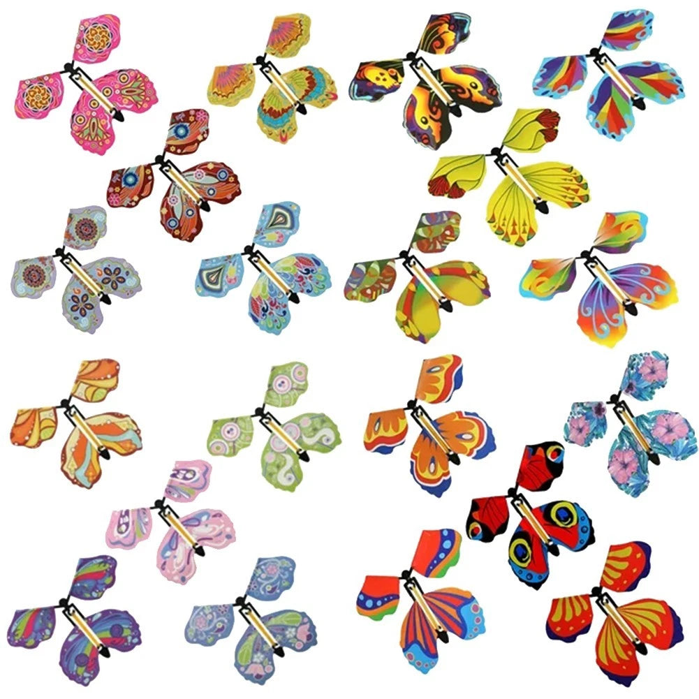 20X Sensory Wind Up Flying Butterfly Cards - Colorful Designs