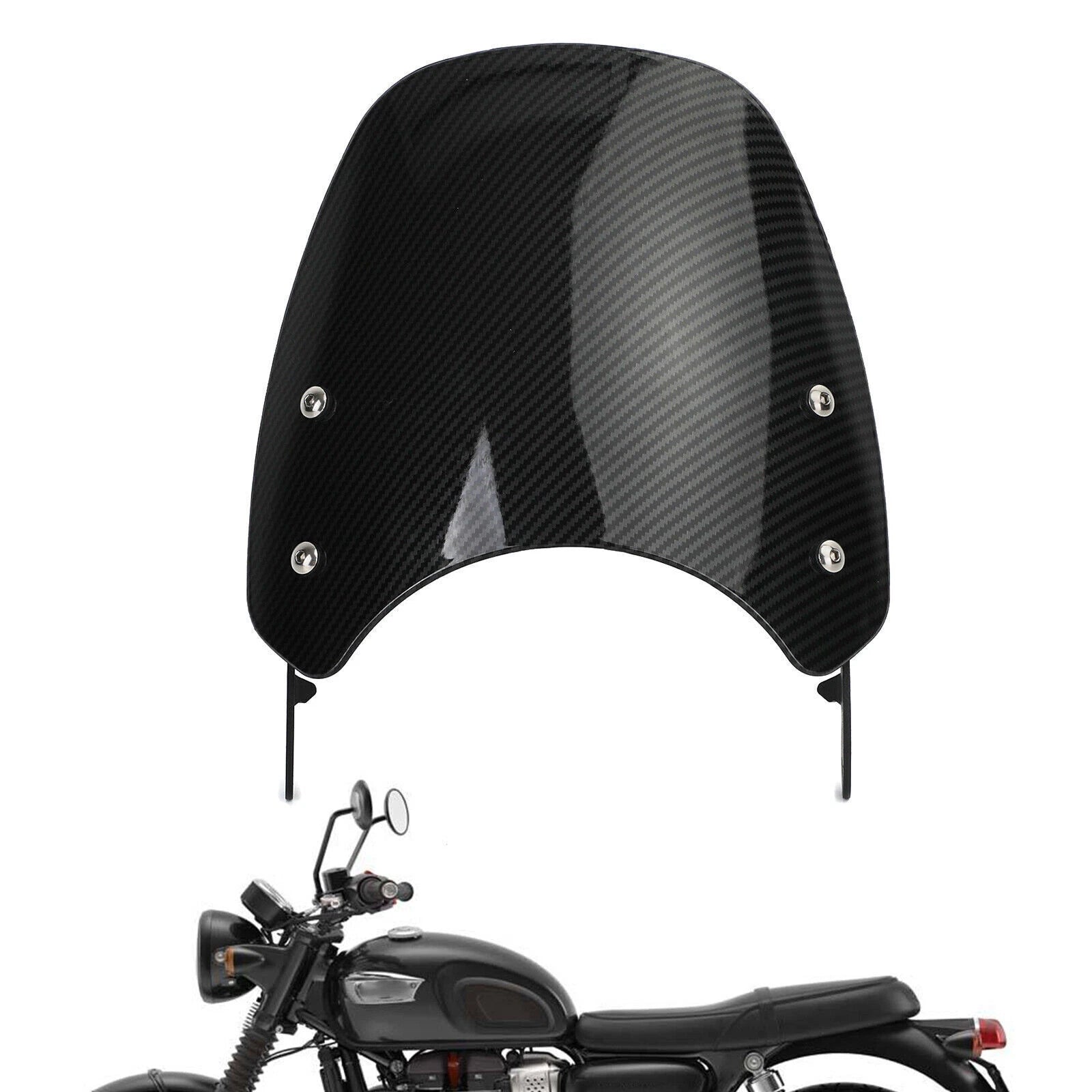 ABS Plastic Windshield for Bonneville T100 T120 Carb (2016–2023)