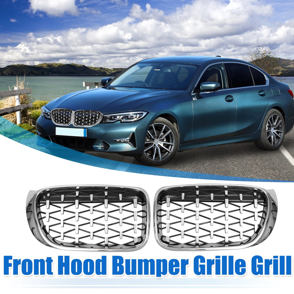 Front Hood Bumper Grille Pair Replacement for BMW X3 F25 (2014–2017)