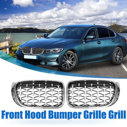 Front Hood Bumper Grille Pair Replacement for BMW X3 F25 (2014–2017)