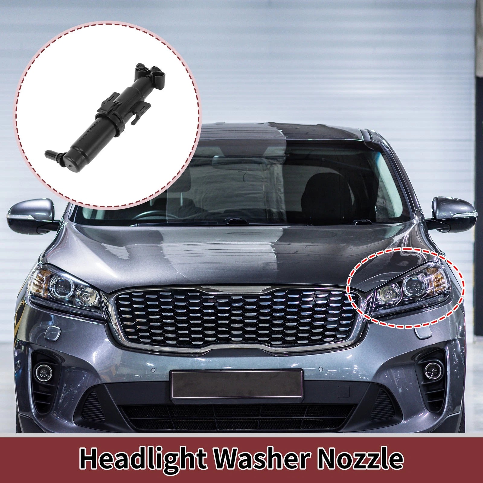 Front Driver Side Headlight Washer Nozzle Replacement for BMW 528i (2011–2016)