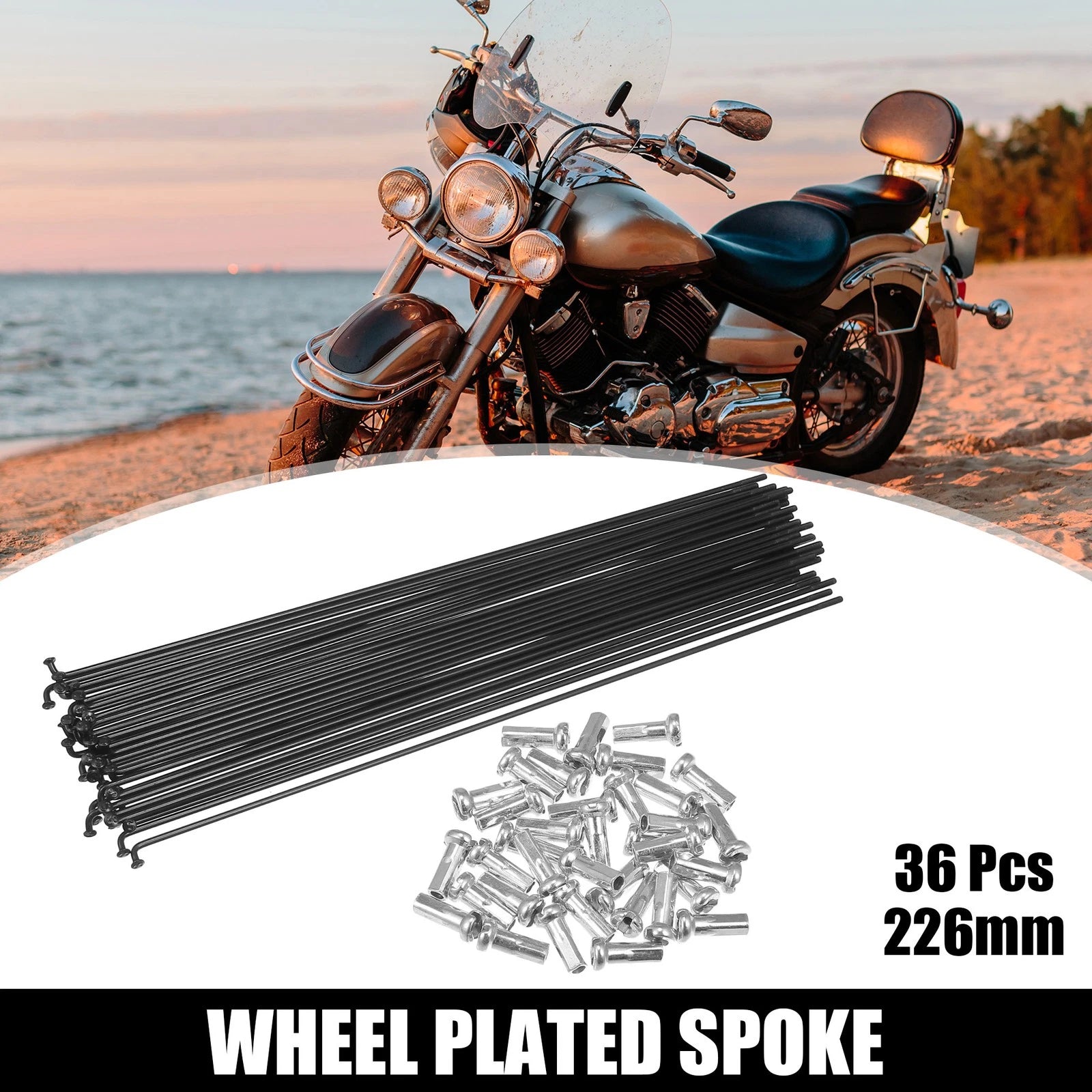 Bicycle Spokes Replacement Kit for Most Bikes (14G, 228mm) (2005–2015)