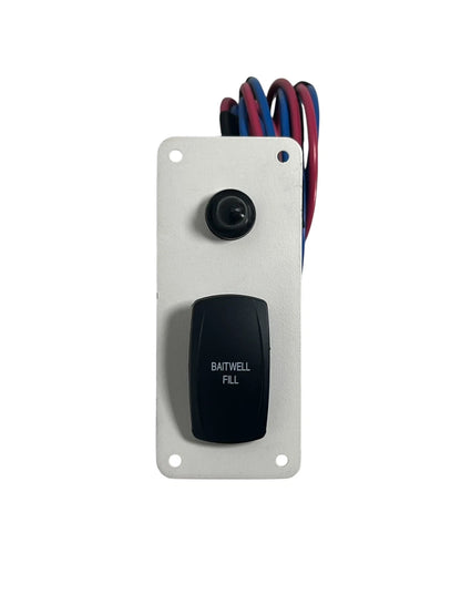 Baitwell Fill Switch Panel for Boat (4 3/8in x 1 7/8in)