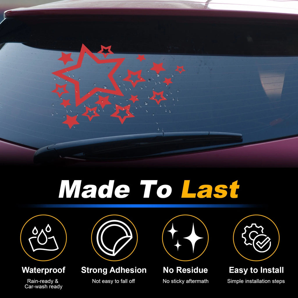 Reflective Bumper Decal for - Red Stars A Version