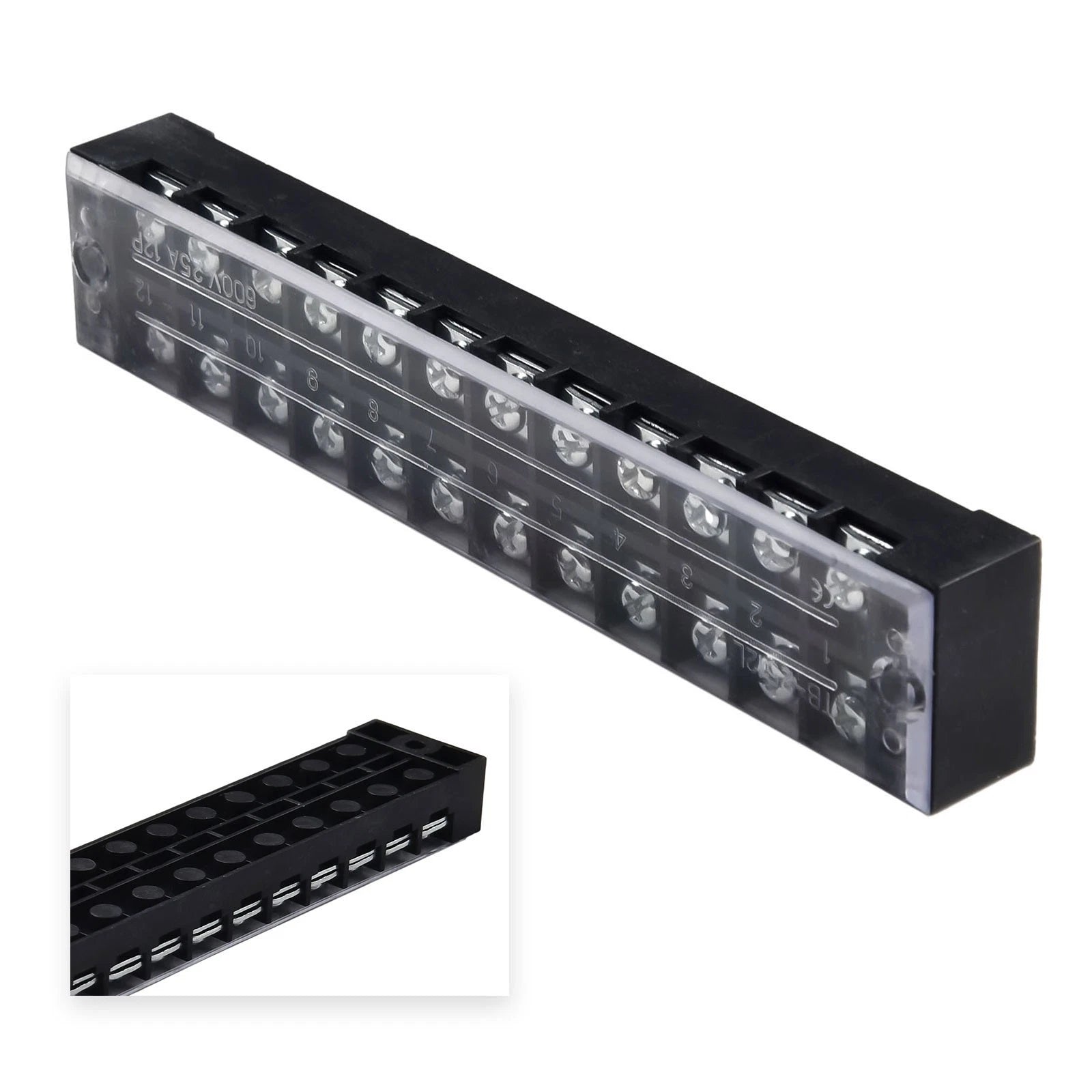 Dual Row Connector Terminal Block for 600V 25A
