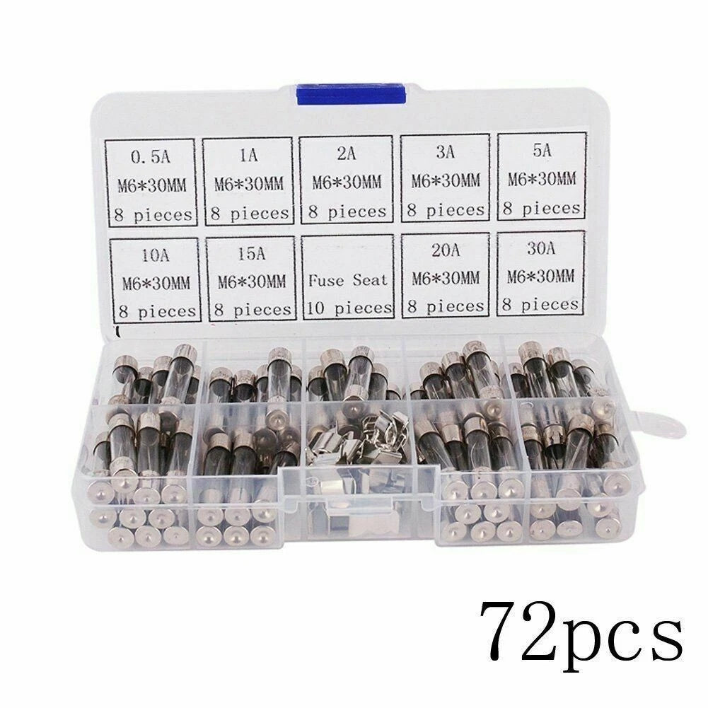 6x30mm Quick Blow Glass Tube Fuse Assorted Kit (Fast-blow)