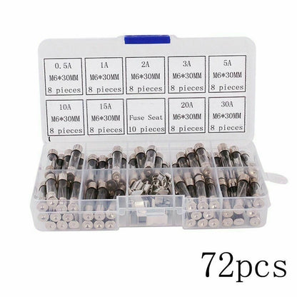 6x30mm Quick Blow Glass Tube Fuse Assorted Kit (Fast-blow)