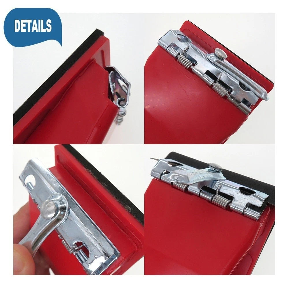 Compact Plastic Sandpaper Holder 85 x 165 mm for Workshop