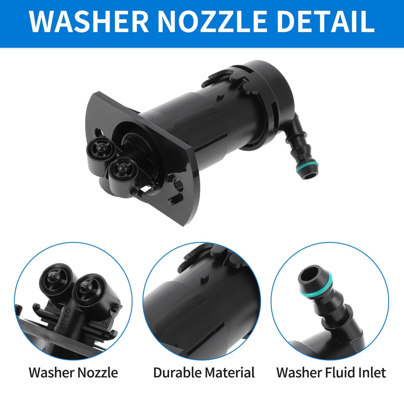 Front Driver Side Headlight Washer Nozzle for Audi A6 (2004–2011) No. 4F0955101 1pc