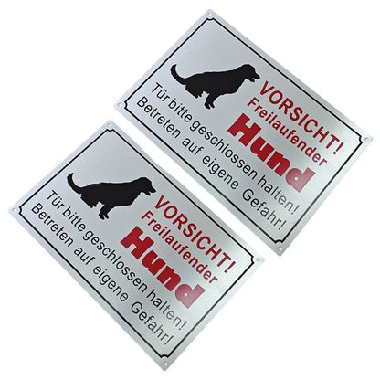 Caution Sign for Dogs - Weatherproof Aluminium (30x20 cm)