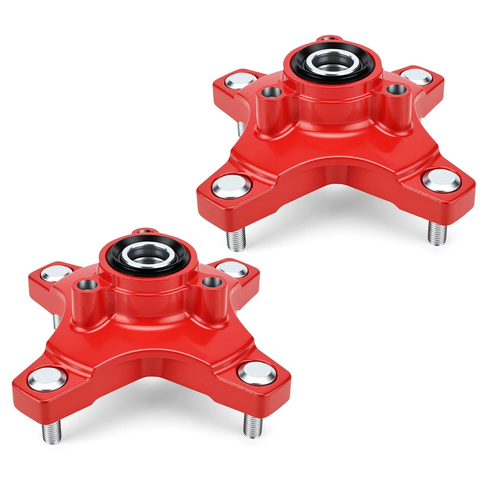 Set of 2 Front Left & Right Wheel Hubs Red 44615-HN6-A20 for Honda TRX400X (2009-2014)