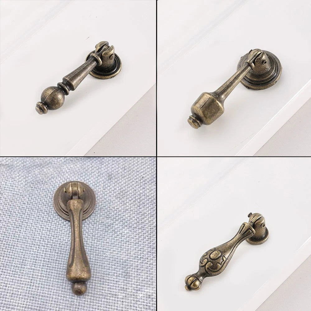 2X Antique Drawer Pull Knob Cabinet Handle Hardware